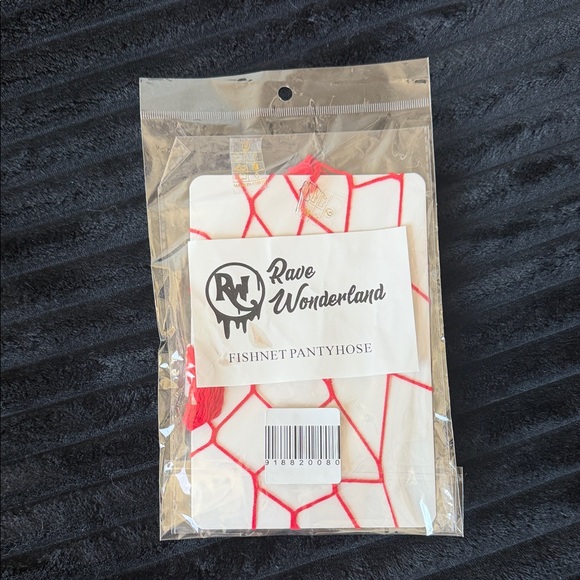 Rave Wonderland Other - Rave Wonderland Red Fishnet Pantyhose